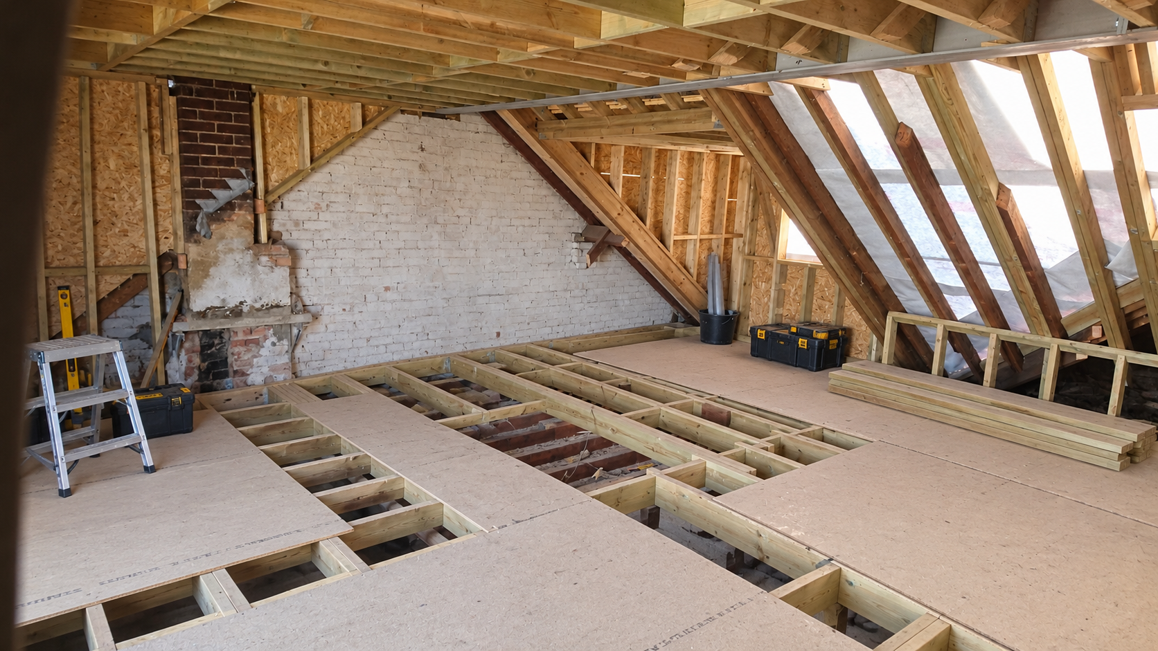Illustrative loft conversion before completion
